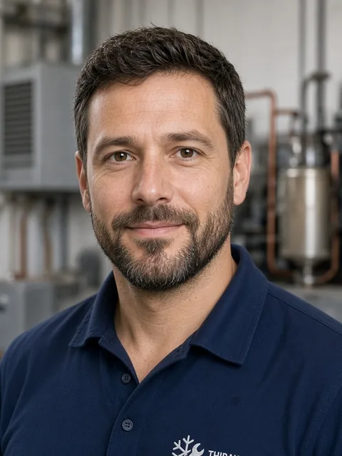 Thibaut Rouvier, technicien frigoriste, en atelier de maintenance frigorifique
